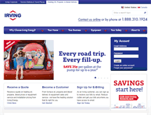 Tablet Screenshot of irvingenergy.com